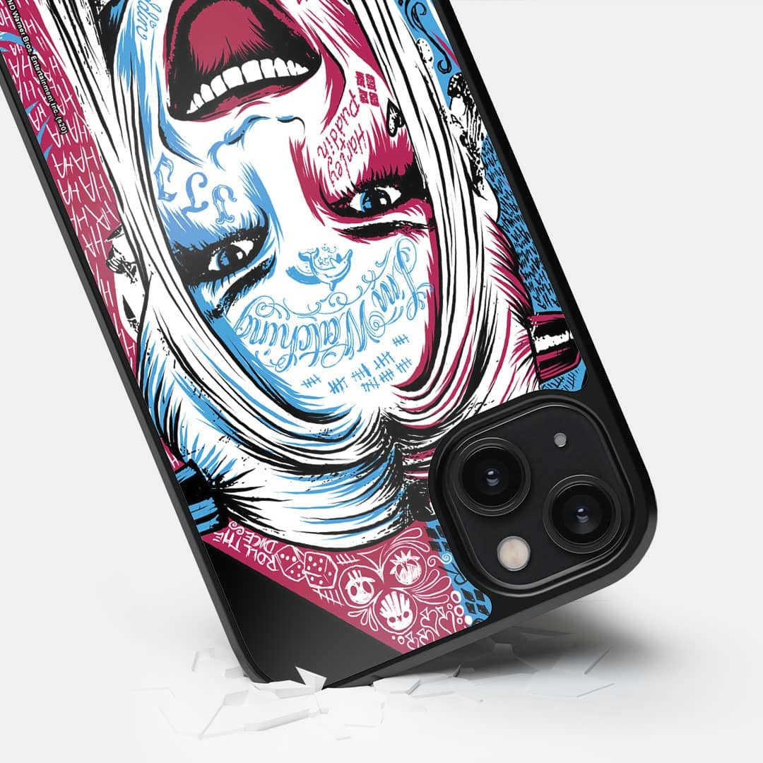 Wicked Harley Quinn Glass iPhone Case for iPhone 14 Plus | Macmerise