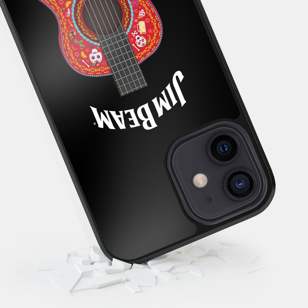 Jim Beam Guitar Black Glass iPhone Case for iPhone 12 | Macmerise