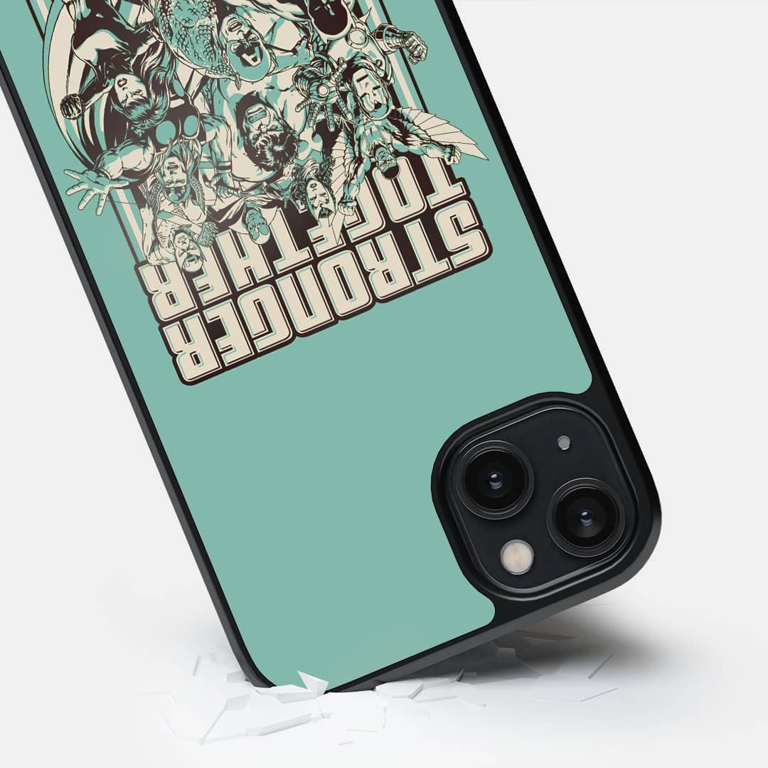 Stronger Together Sketch Glass iPhone Case for iPhone 14 Plus | Macmerise