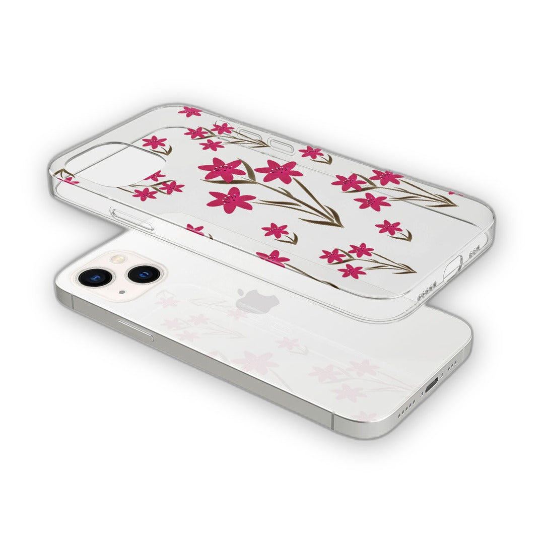 Sk Zephyr Pink Lily Glass iPhone Case for iPhone 13 Mini | Macmerise