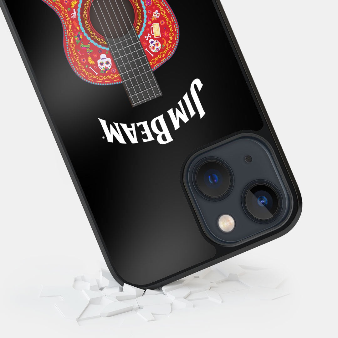 Jim Beam Guitar Black Glass iPhone Case for iPhone 13 Mini | Macmerise