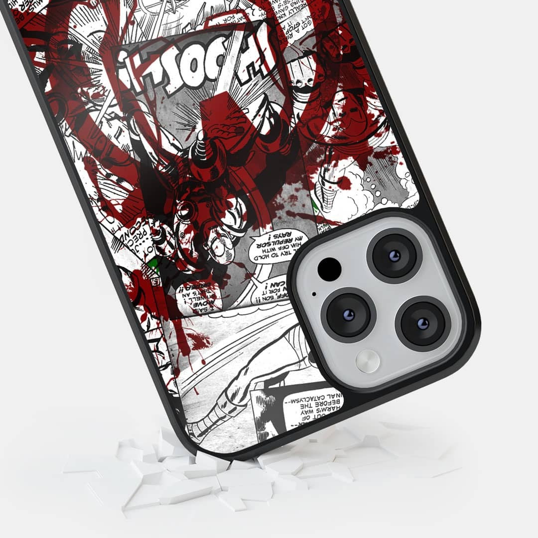 Splash Out Iron Man Glass iPhone Case for iPhone 12 Pro | Macmerise