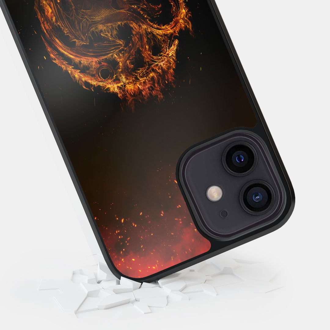Targaryen Sigil Fire Glass iPhone Case for iPhone 12 | Macmerise