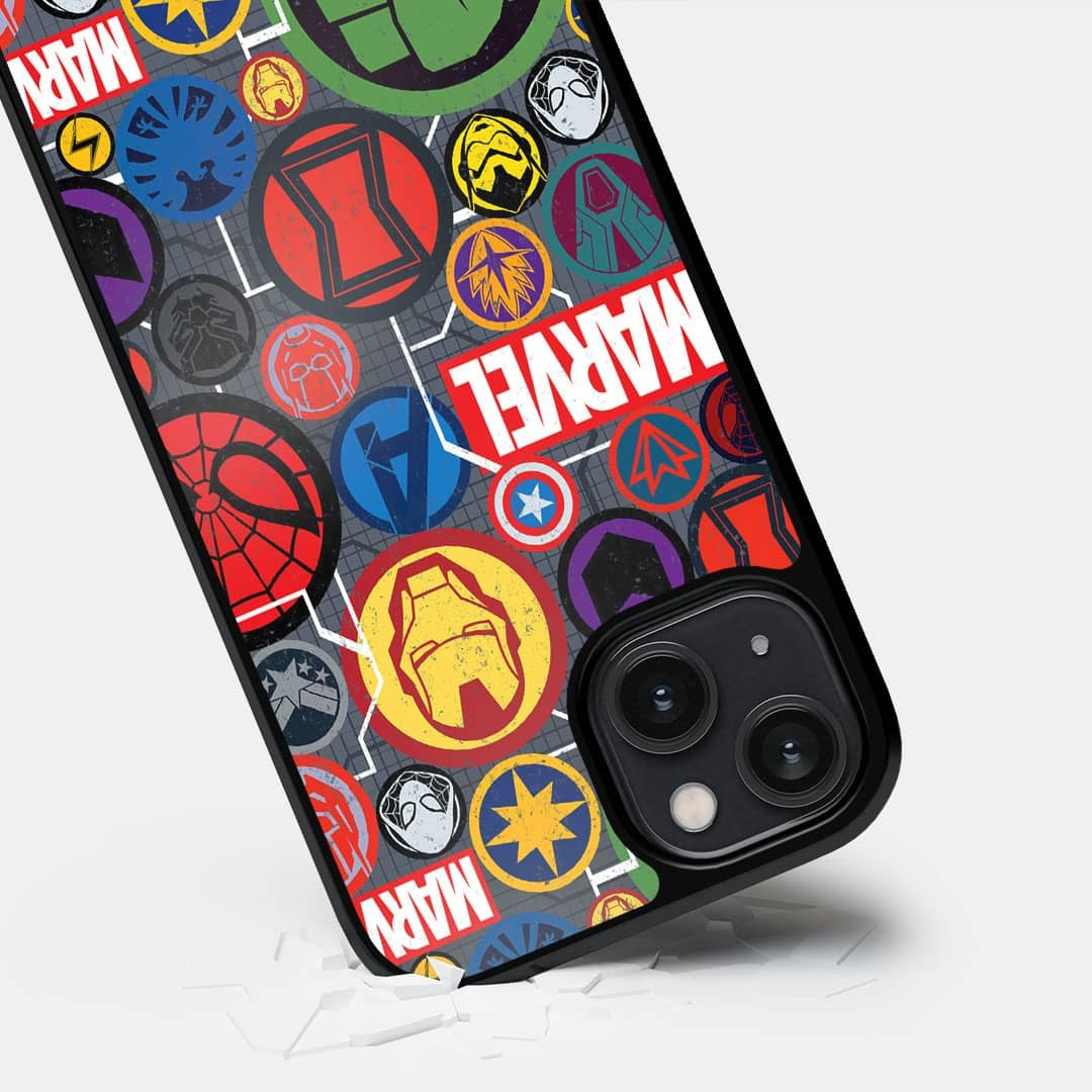 Marvel Iconic Mashup Glass iPhone Case for iPhone 14 | Macmerise