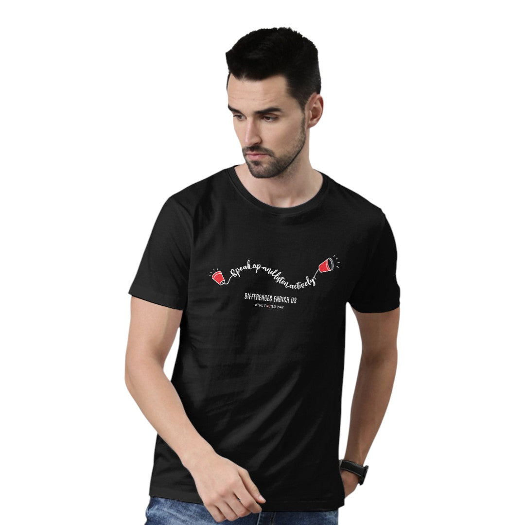 Speak Up and Listen Actively Unisex T-Shirt | Macmerise