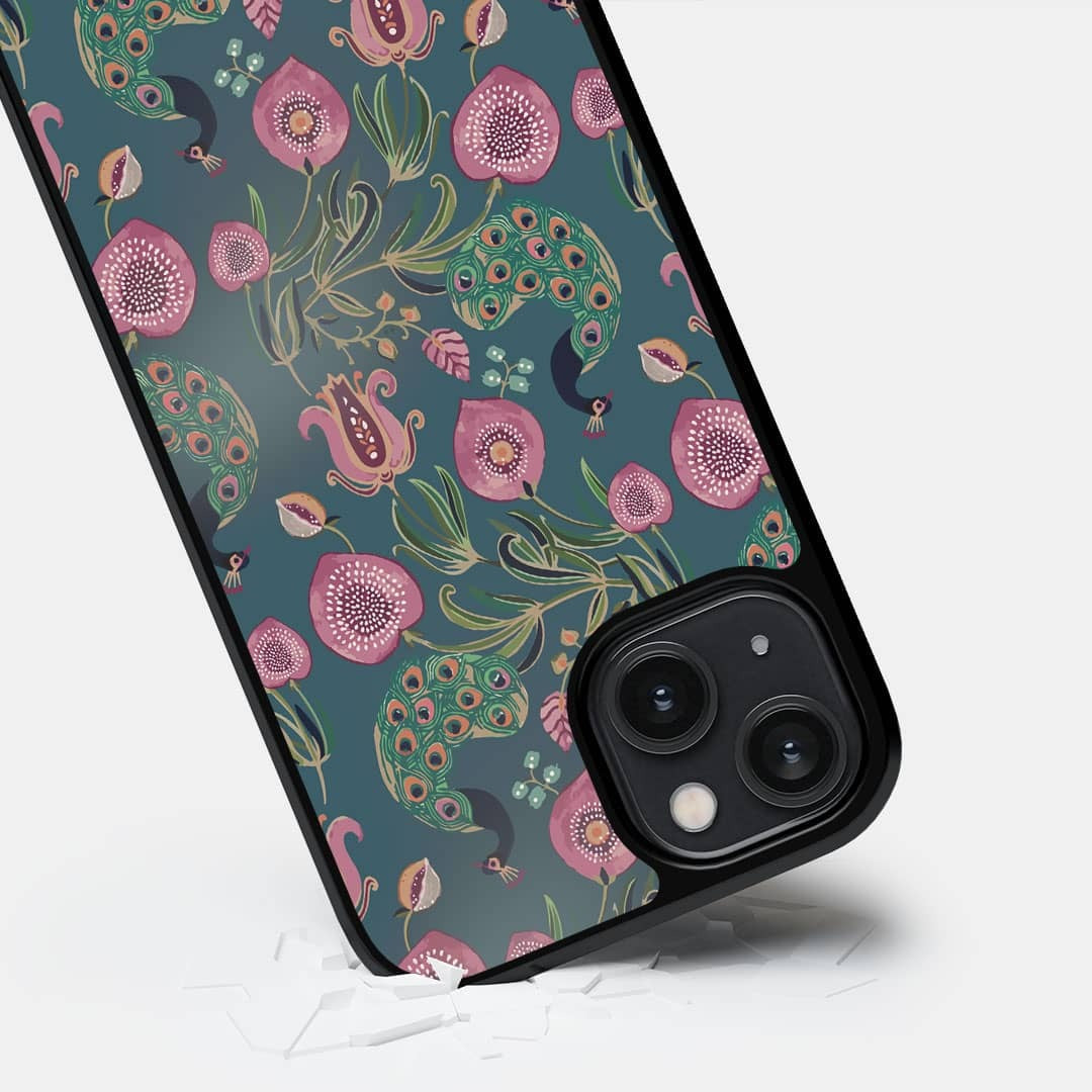 Payal Singhal Anaar and Mor iPhone 14 Cover Blue - detail view | Macmerise