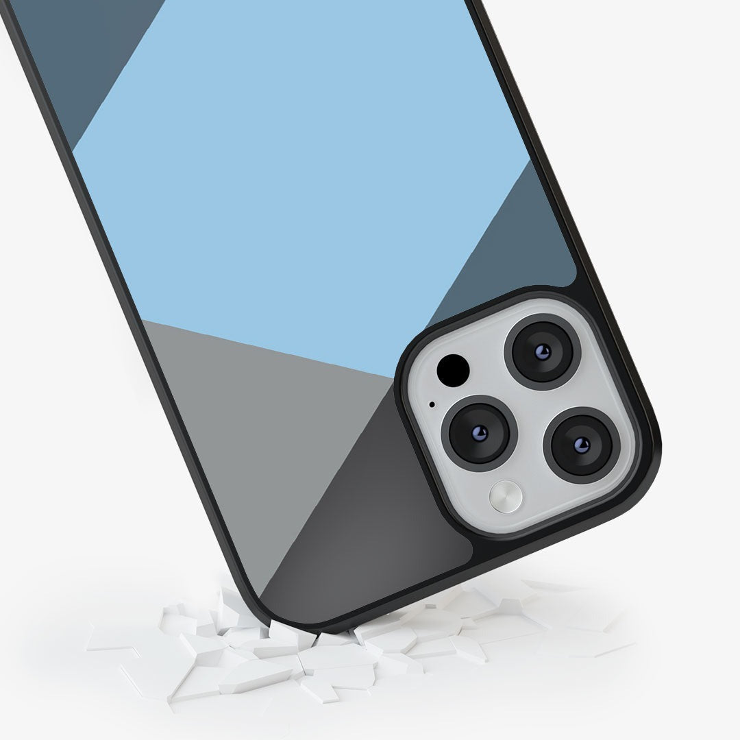 Criss Cross Blue Glass iPhone Case for iPhone 13 Pro | Macmerise