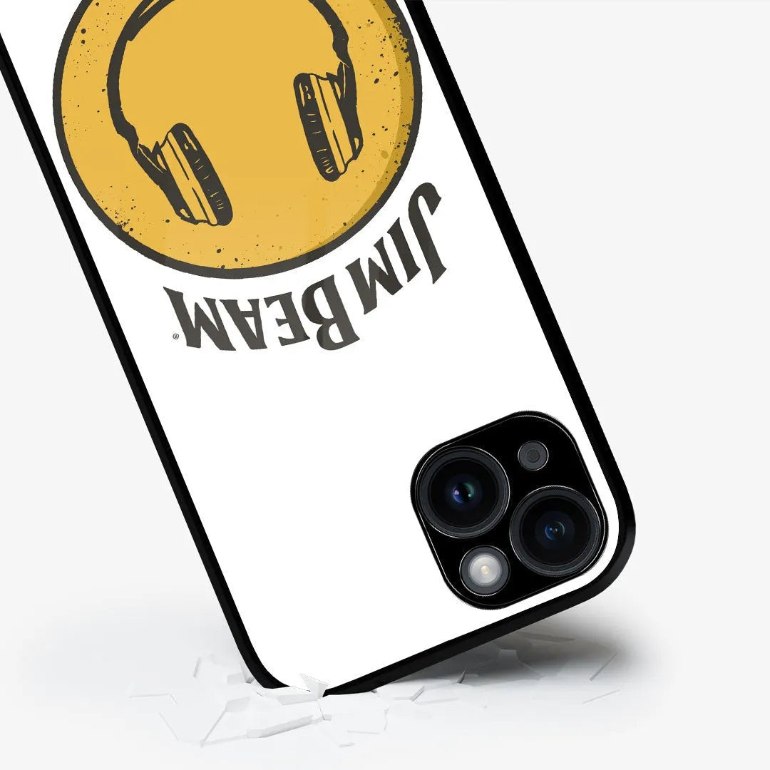 Jim Beam Smiley White Glass iPhone Case for iPhone 15 | Macmerise