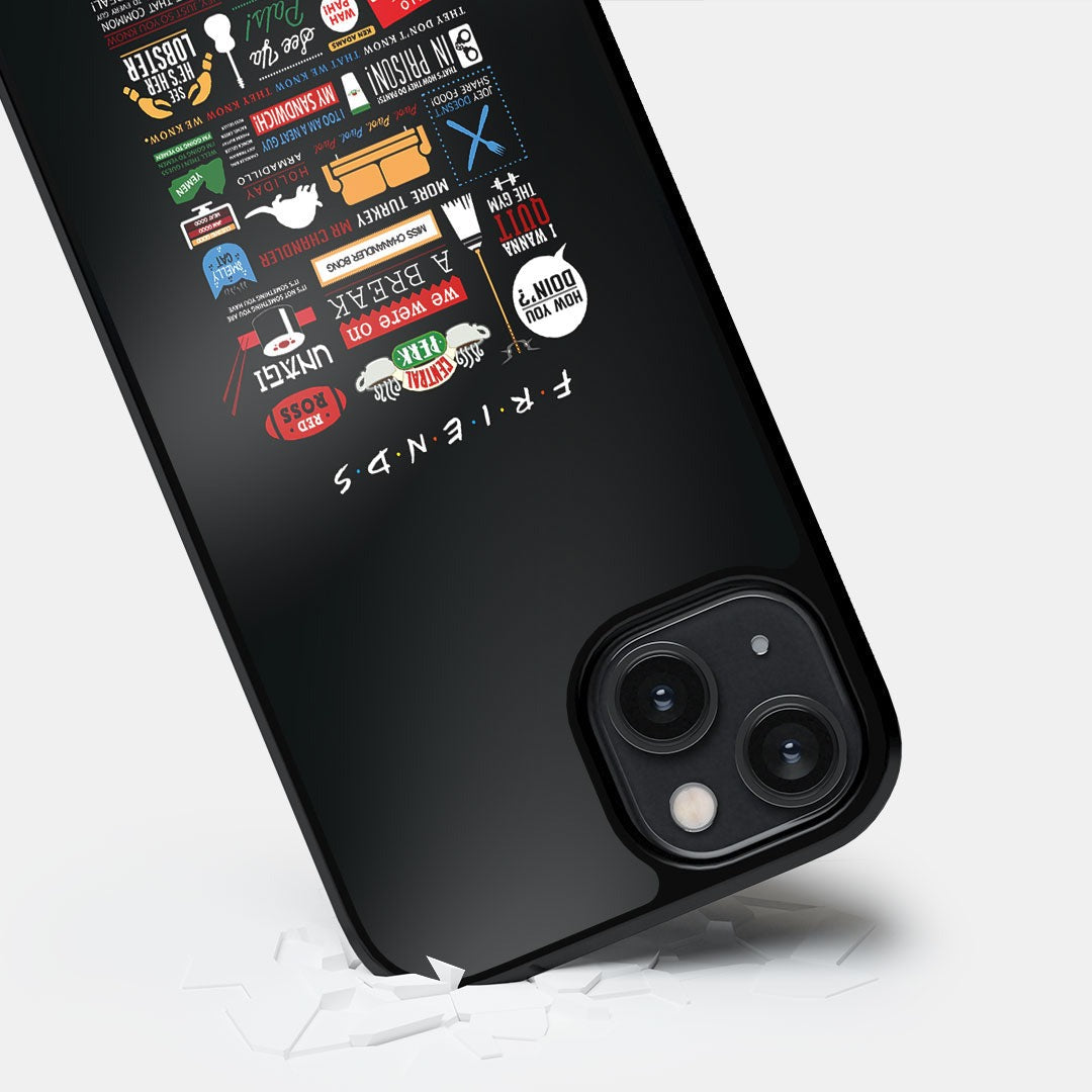 Friends Infographic Glass iPhone Case for iPhone 14 | Macmerise