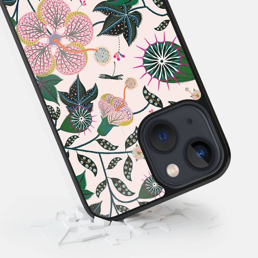 Payal Singhal Abutilon White Glass iPhone Case for iPhone 13 | Macmerise