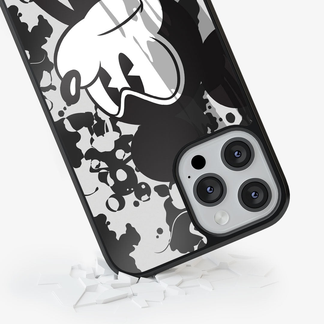 Grumpy Mickey Glass iPhone Case for iPhone 13 Pro | Macmerise
