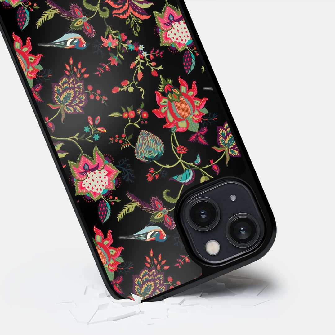 Payal Singhal Chidiya Black Glass iPhone Case for iPhone 14 | Macmerise