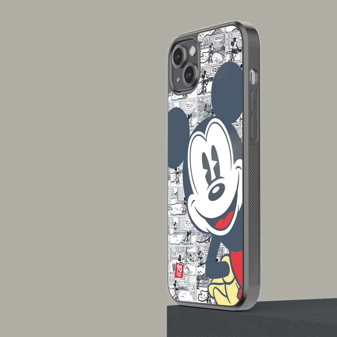 Mickey Comic Strip Glass iPhone Case for iPhone 14 Plus | Macmerise