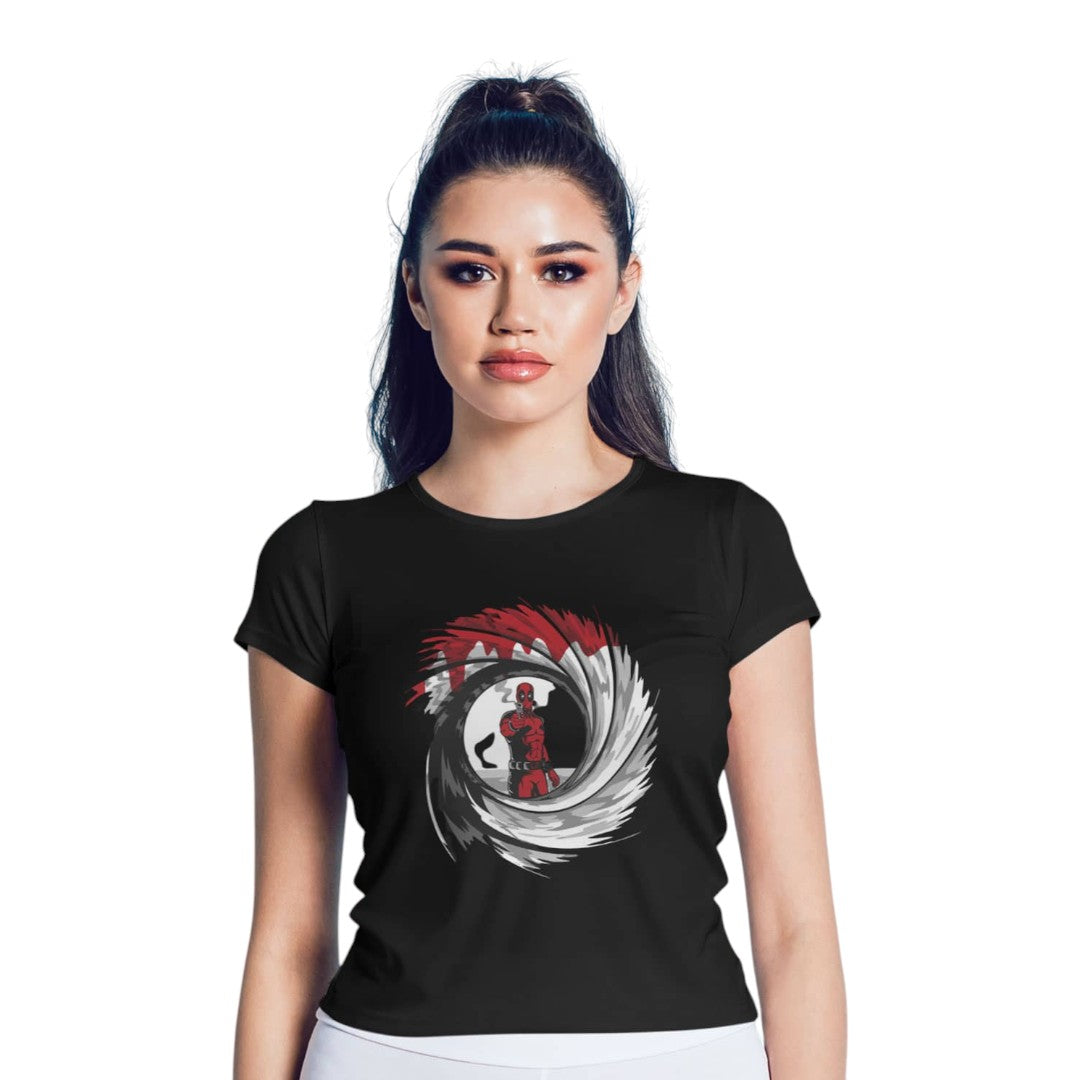 Marvel Golden Eye Deadpool Black T-Shirt - detail 5 view | Macmerise