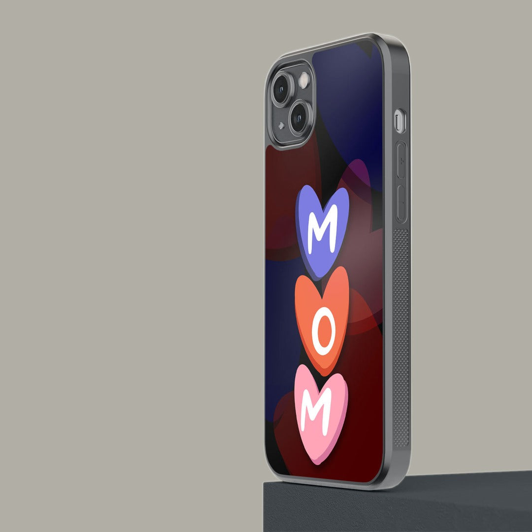 Heart Mom Glass iPhone Case for iPhone 14 Plus | Macmerise