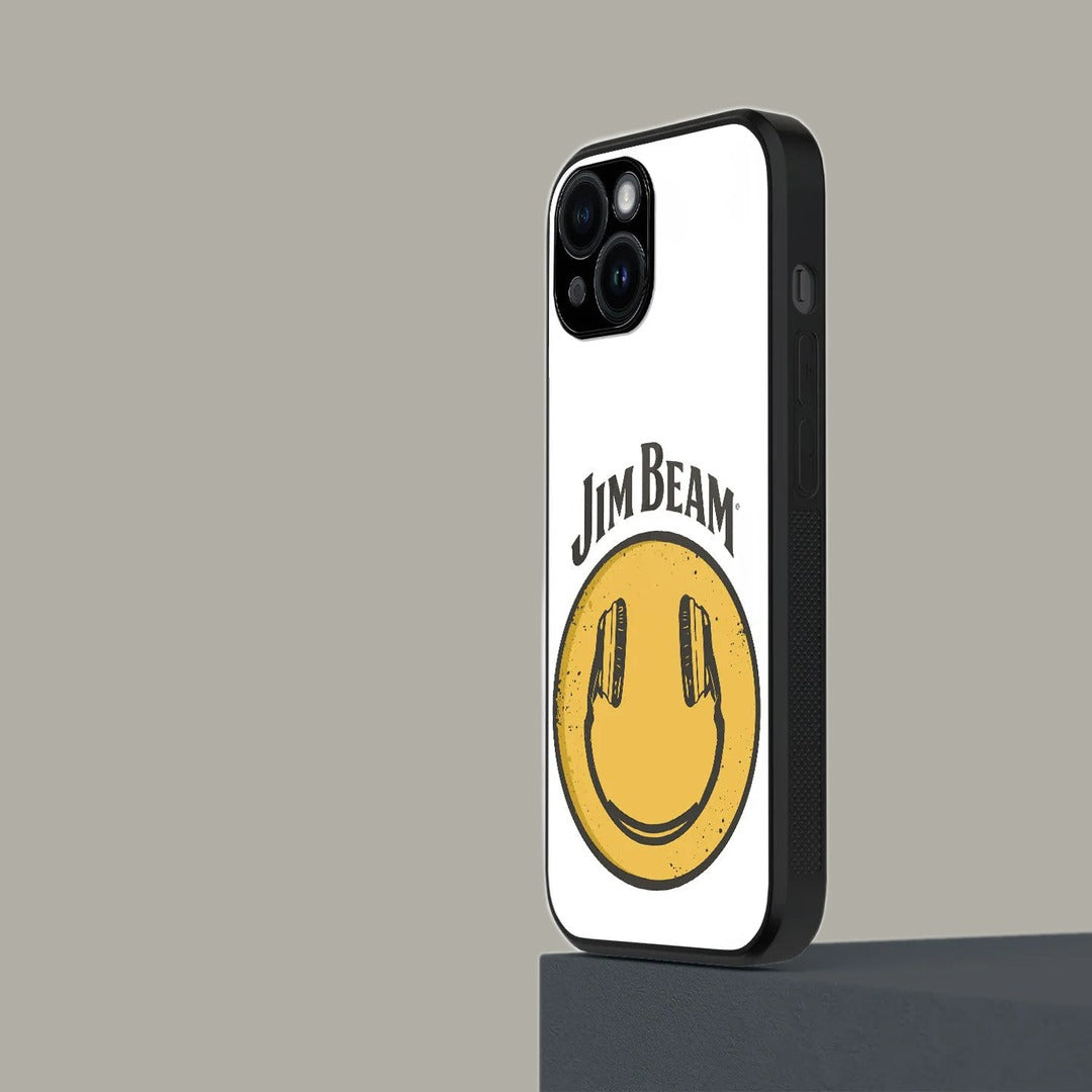 Jim Beam Smiley White Glass iPhone Case for iPhone 15 | Macmerise