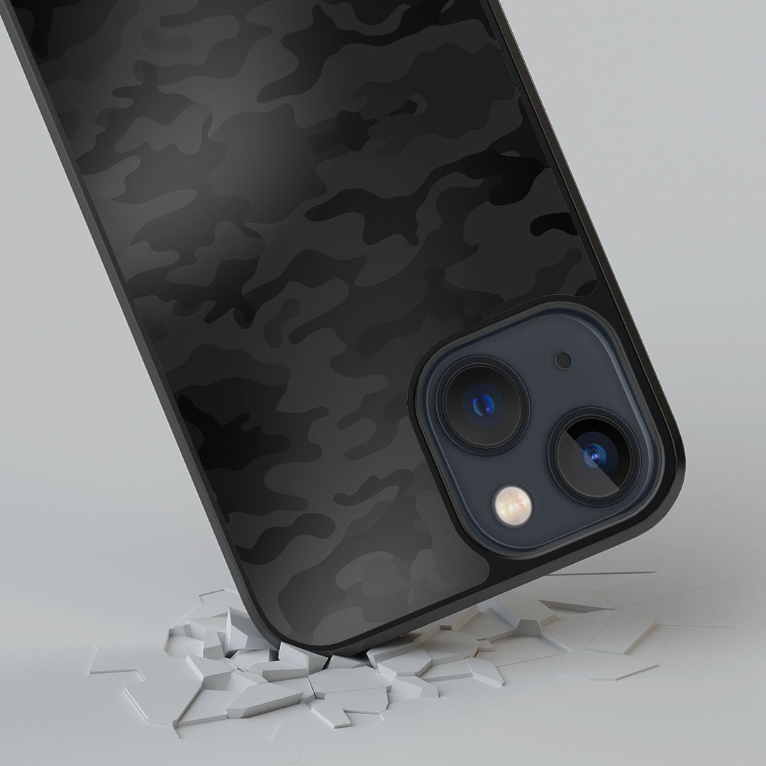 Camo Army Black Glass iPhone Case for iPhone 13 | Macmerise