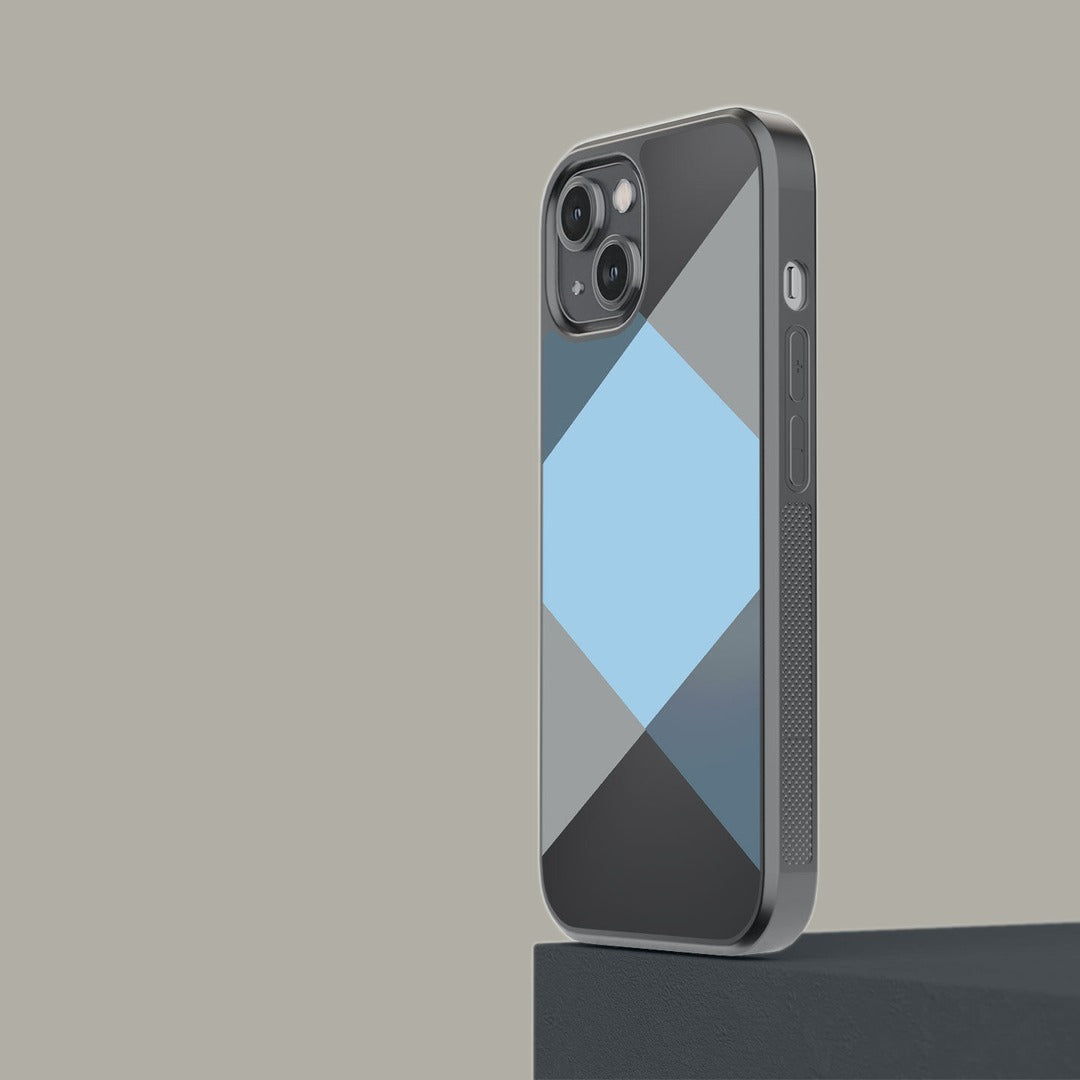 Criss Cross Blue Glass iPhone Case for iPhone 14 | Macmerise