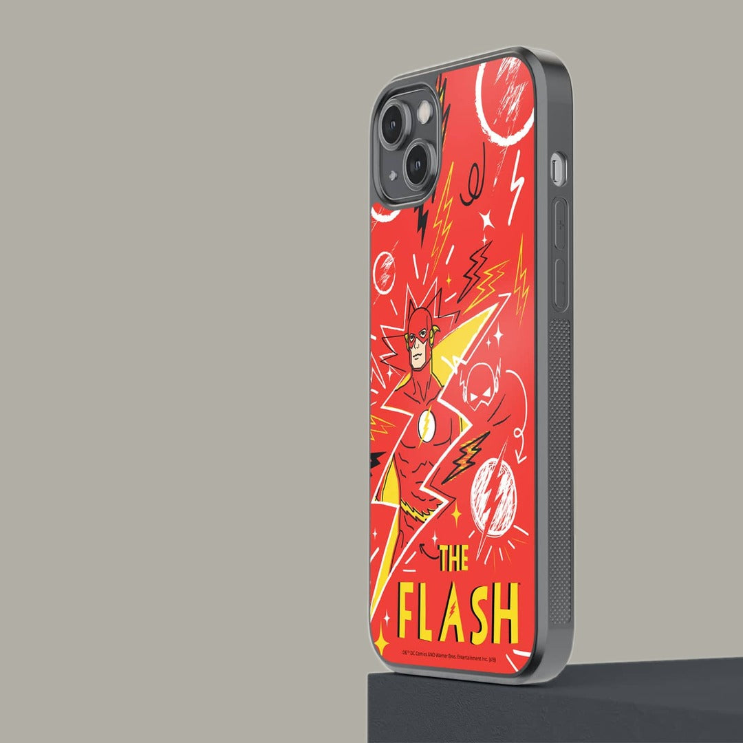 Flash Doodle Glass iPhone Case for iPhone 14 Plus | Macmerise