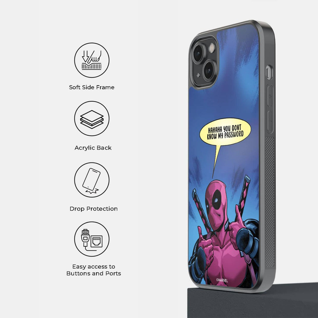 Deadpool Encrypted Glass iPhone Case for iPhone 14 Plus | Macmerise
