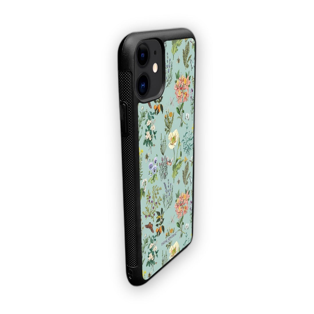 Payal Singhal Titli Aqua Glass iPhone Case for iPhone 11 | Macmerise