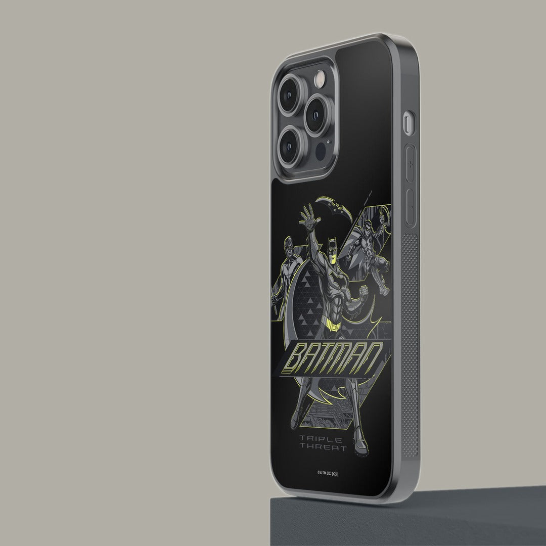 Batman Triple Threat Glass iPhone Case for iPhone 14 Pro Max | Macmerise