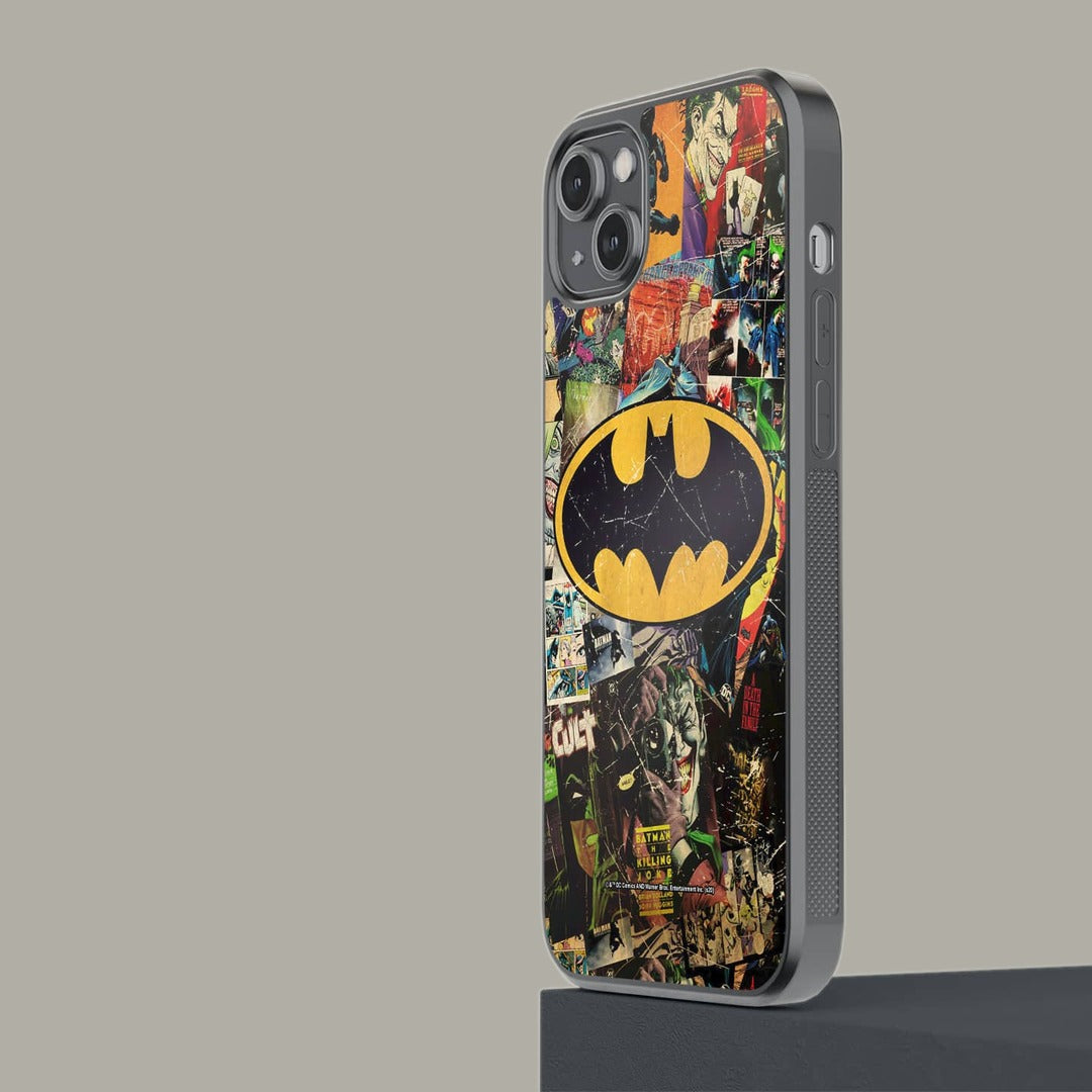 Comic Bat Glass iPhone Case for iPhone 14 Plus | Macmerise
