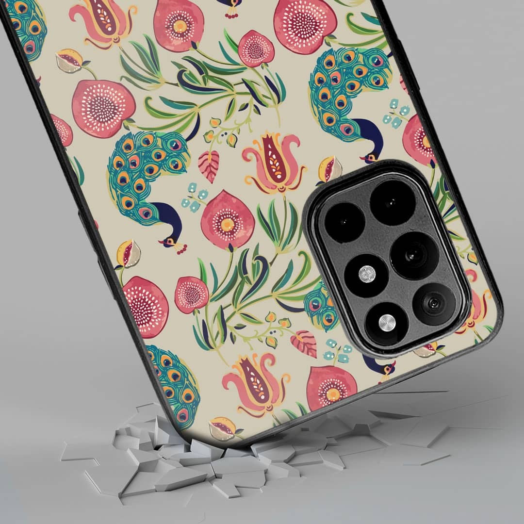 Payal Singhal Anaar and Mor Beige Phone Case for OnePlus 8t Bumper | Macmerise