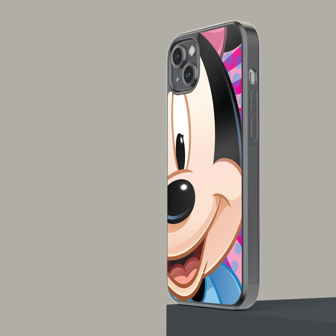 Zoom Up Minnie Glass iPhone Case for iPhone 14 Plus | Macmerise