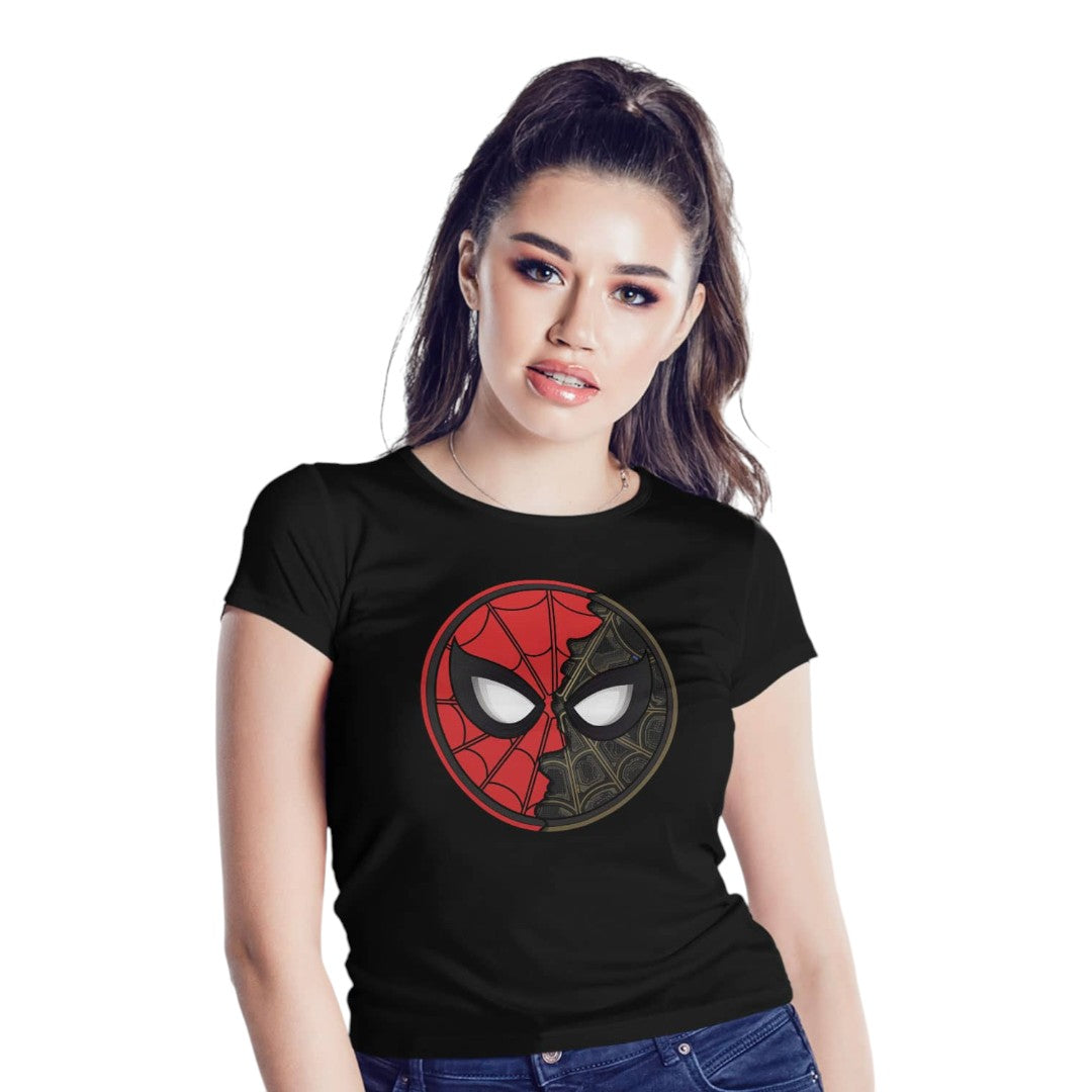 Marvel Two Face Spidey Black T-Shirt - detail 5 view | Macmerise