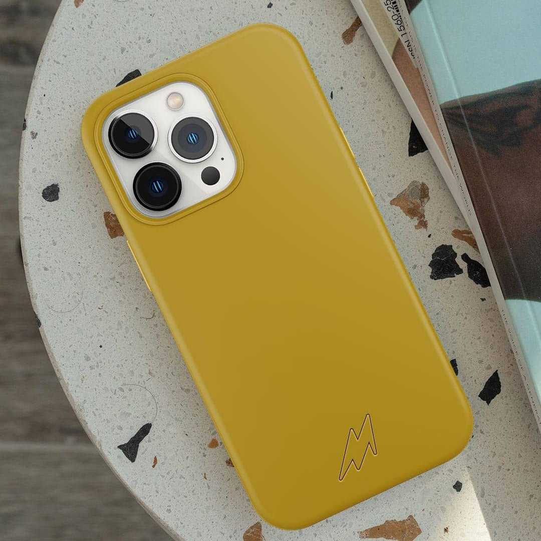 Basics iPhone 12 Silicone Case Yellow | Macmerise