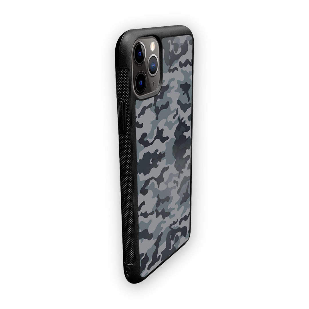 Camo Gun Metal Glass iPhone Case for iPhone 11 Pro | Macmerise
