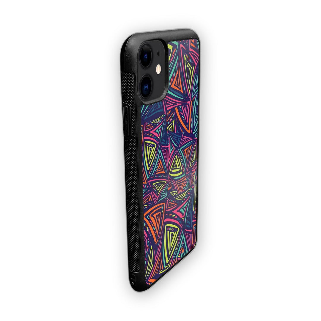 Neon Angles Glass iPhone Case for iPhone 11 | Macmerise