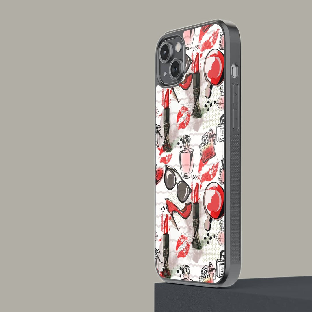 Fashionista Essentials Glass iPhone Case for iPhone 14 Plus | Macmerise