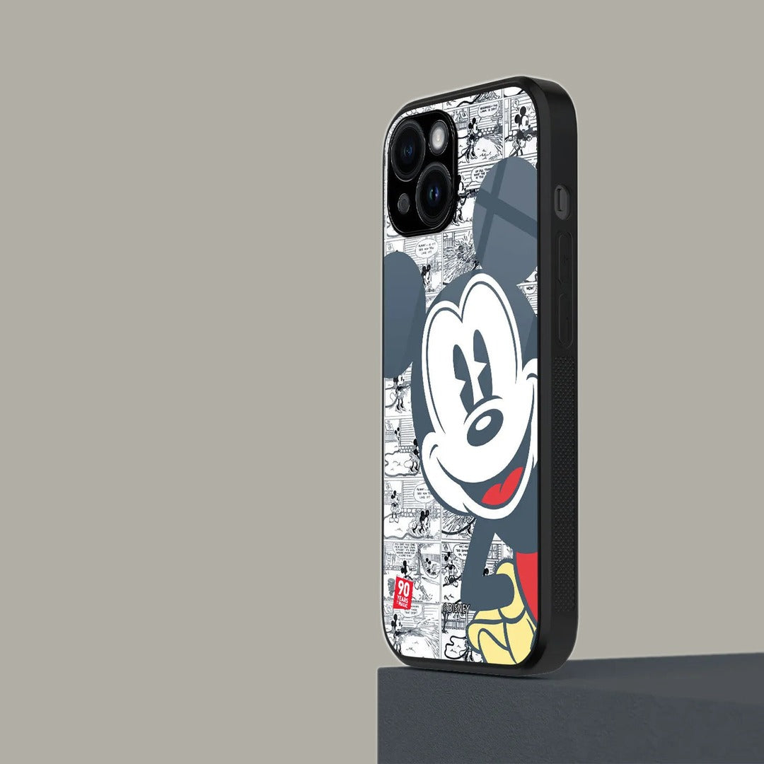Mickey Comic Strip Glass iPhone Case for iPhone 15 | Macmerise