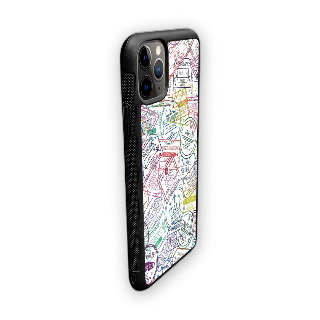 Immigration Stamps White Glass iPhone Case for iPhone 11 Pro | Macmerise
