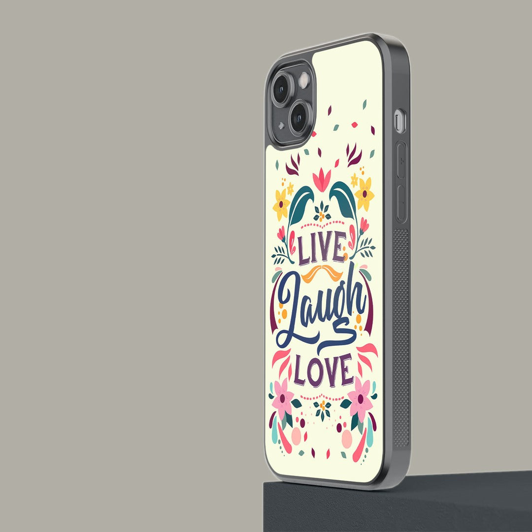 Live Laugh Love Glass iPhone Case for iPhone 14 Plus | Macmerise