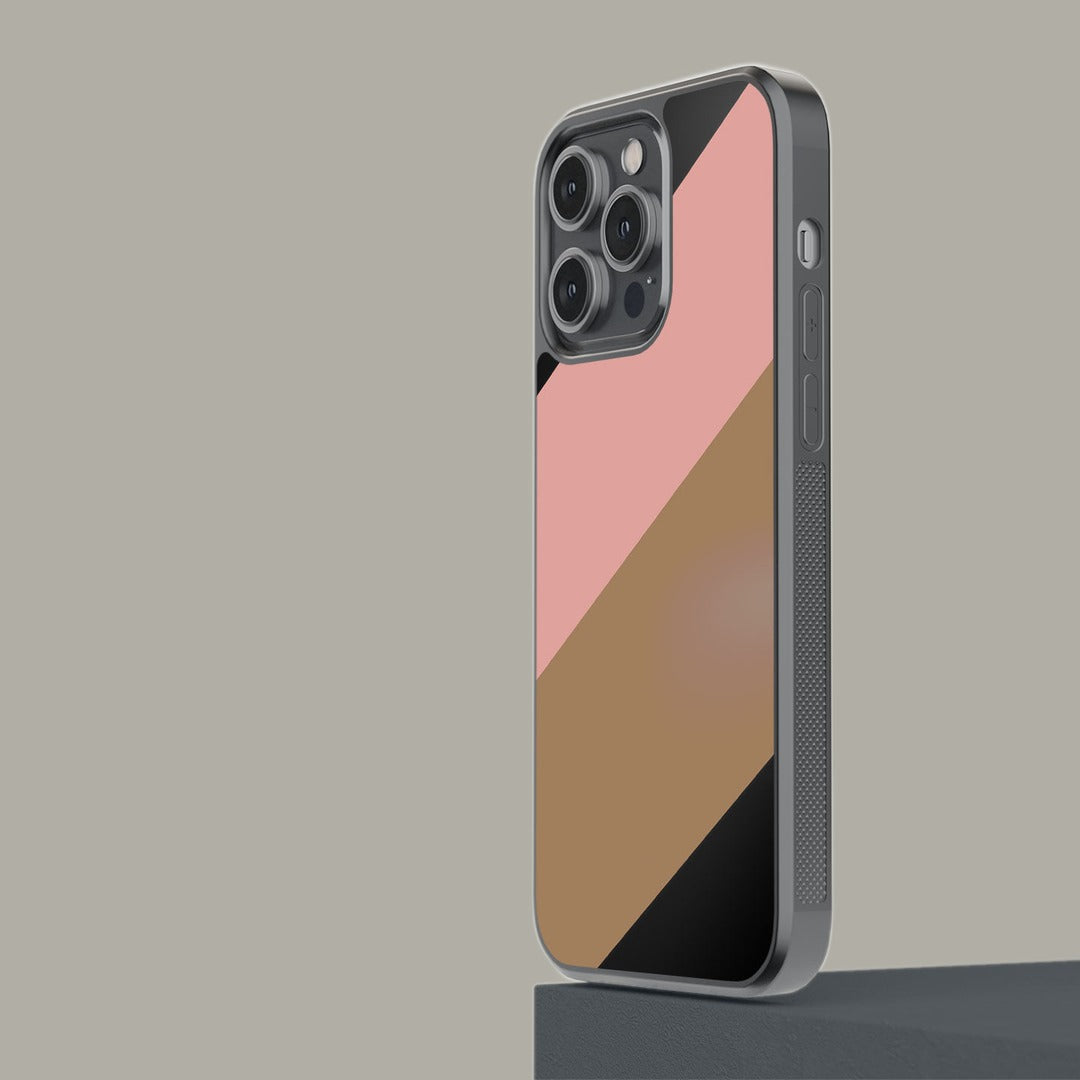 Slanted Brown Pink Glass iPhone Case for iPhone 14 Pro Max | Macmerise