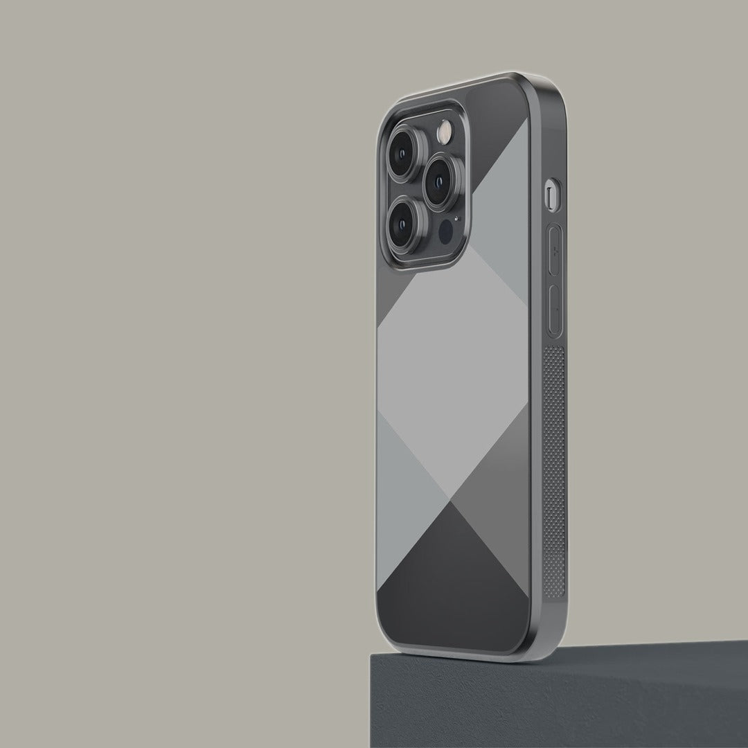 Criss Cross Grey Glass iPhone Case for iPhone 14 Pro | Macmerise