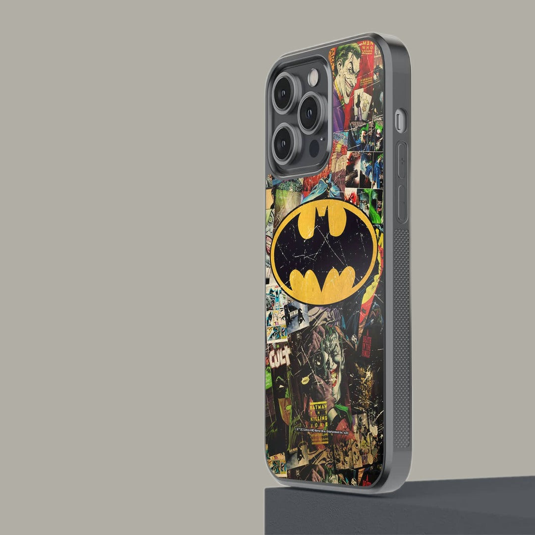 Comic Bat Glass iPhone Case for iPhone 14 Pro Max | Macmerise