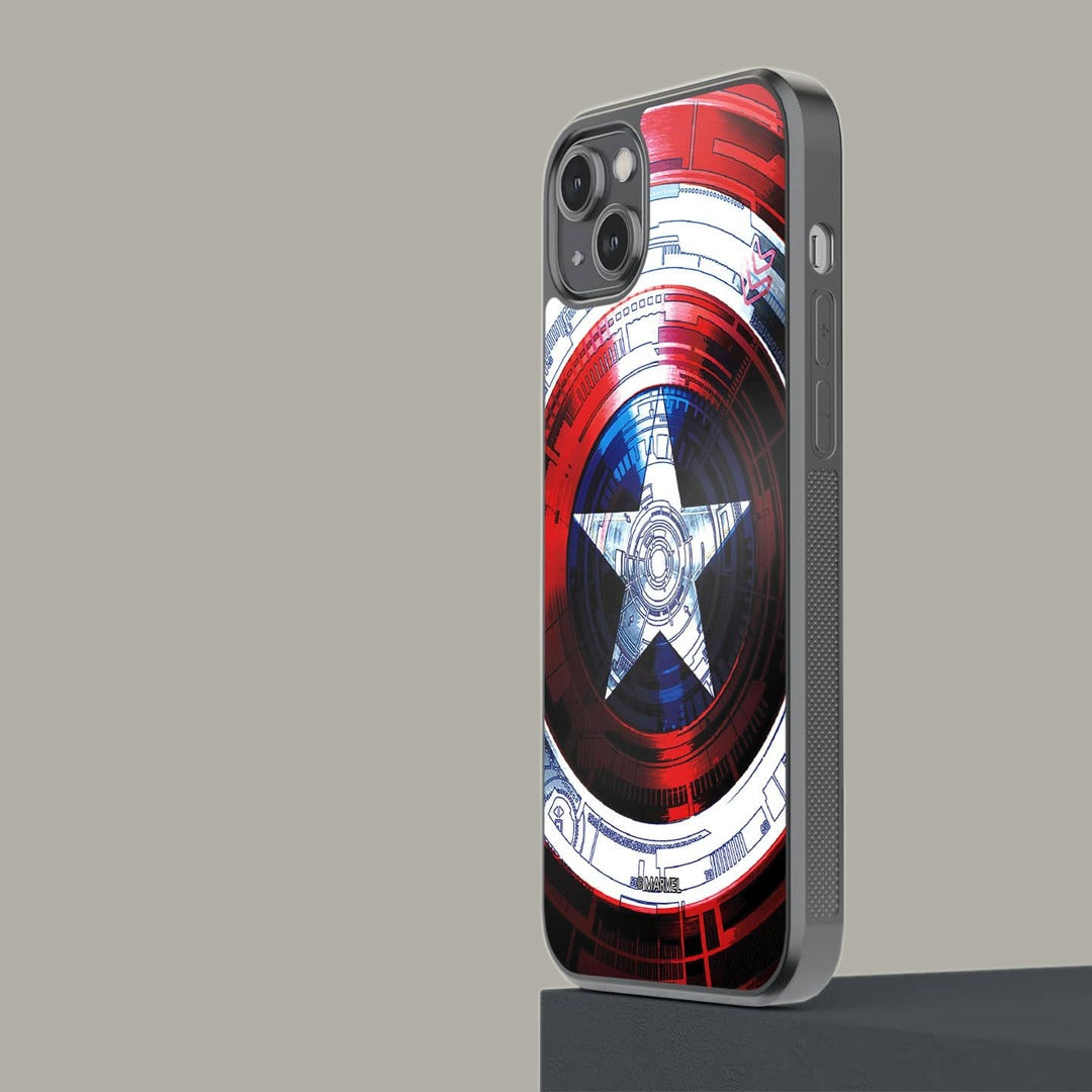 Captains Shield Decoded Glass iPhone Case for iPhone 14 Plus | Macmerise
