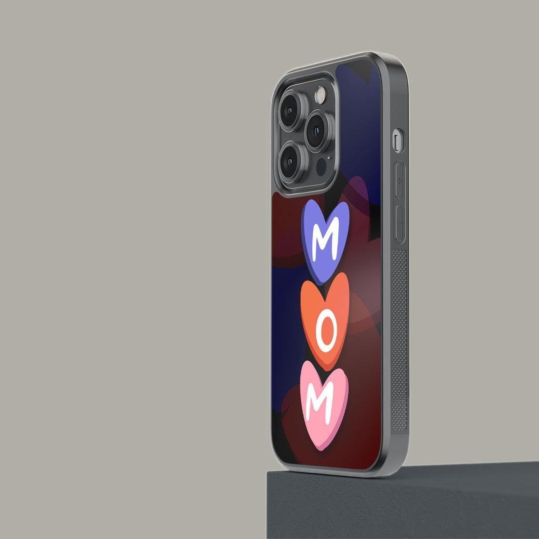 Heart Mom Glass iPhone Case for iPhone 14 Pro | Macmerise