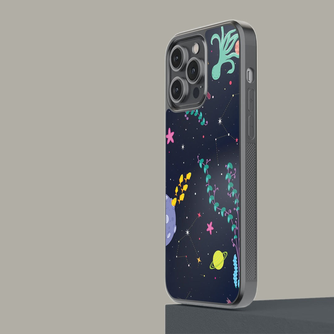 Space Aquarium Glass iPhone Case for iPhone 14 Pro Max | Macmerise