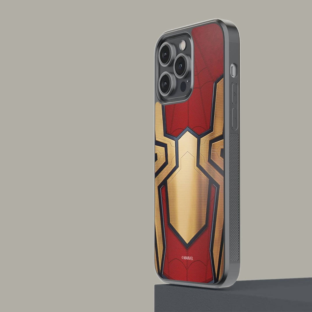 Integrated Spider Logo Glass iPhone Case for iPhone 14 Pro Max | Macmerise