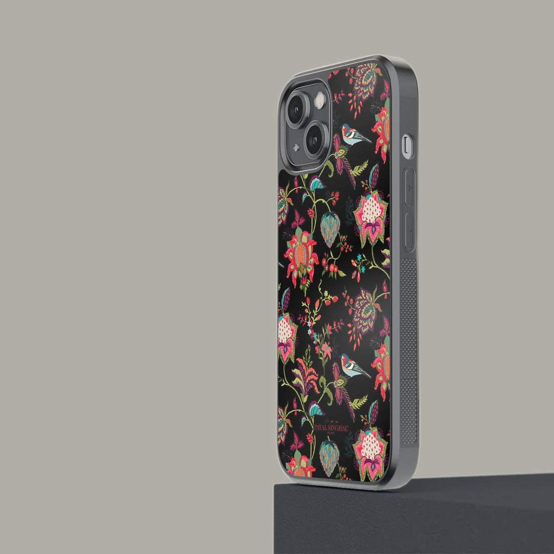 Payal Singhal Chidiya Black Glass iPhone Case for iPhone 14 | Macmerise
