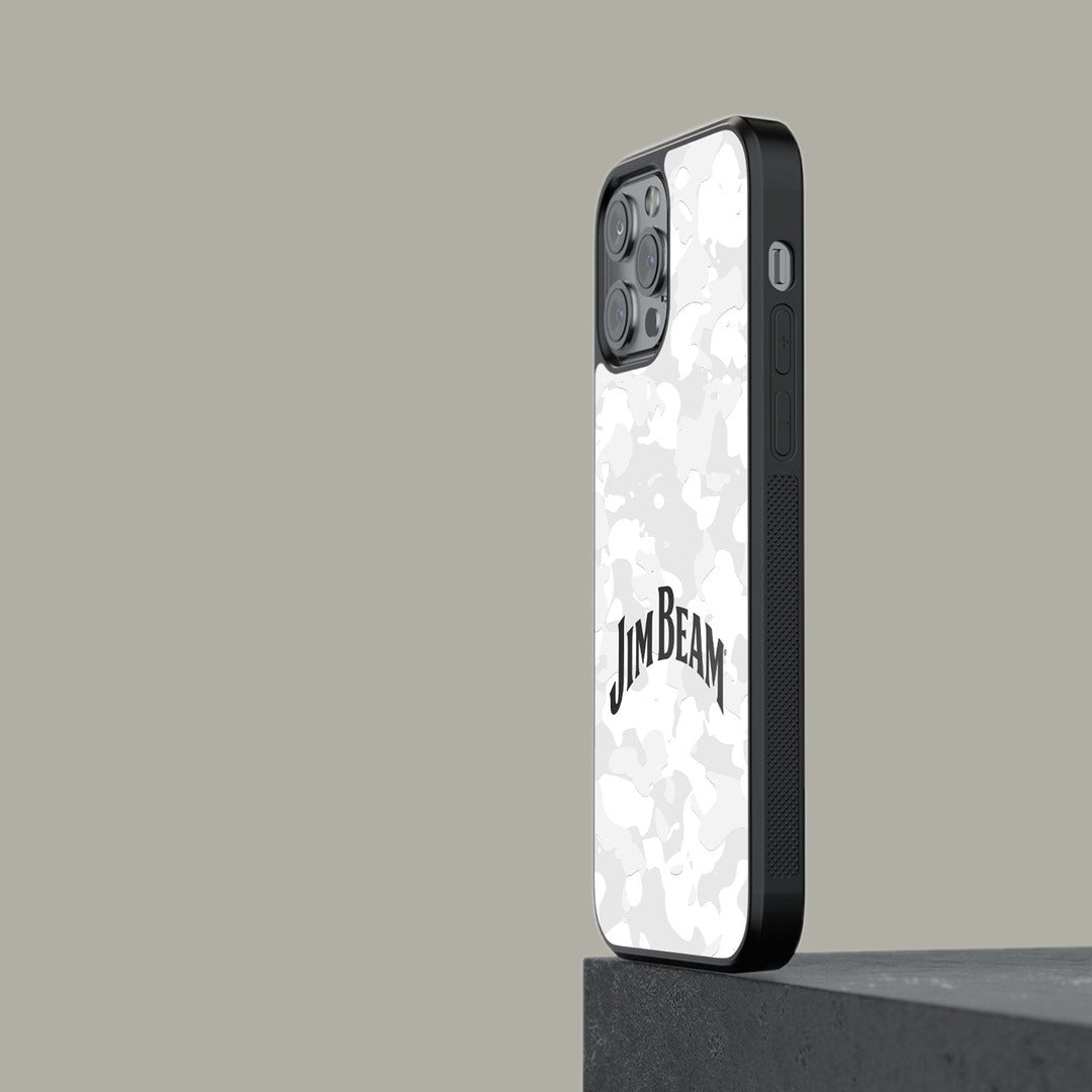 Jim Beam Camo iPhone 13 Pro Cover White - detail view | Macmerise