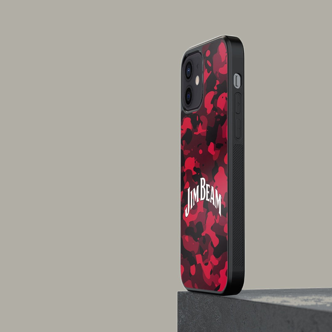 Jim Beam Camo Red Glass iPhone Case for iPhone 12 Mini | Macmerise
