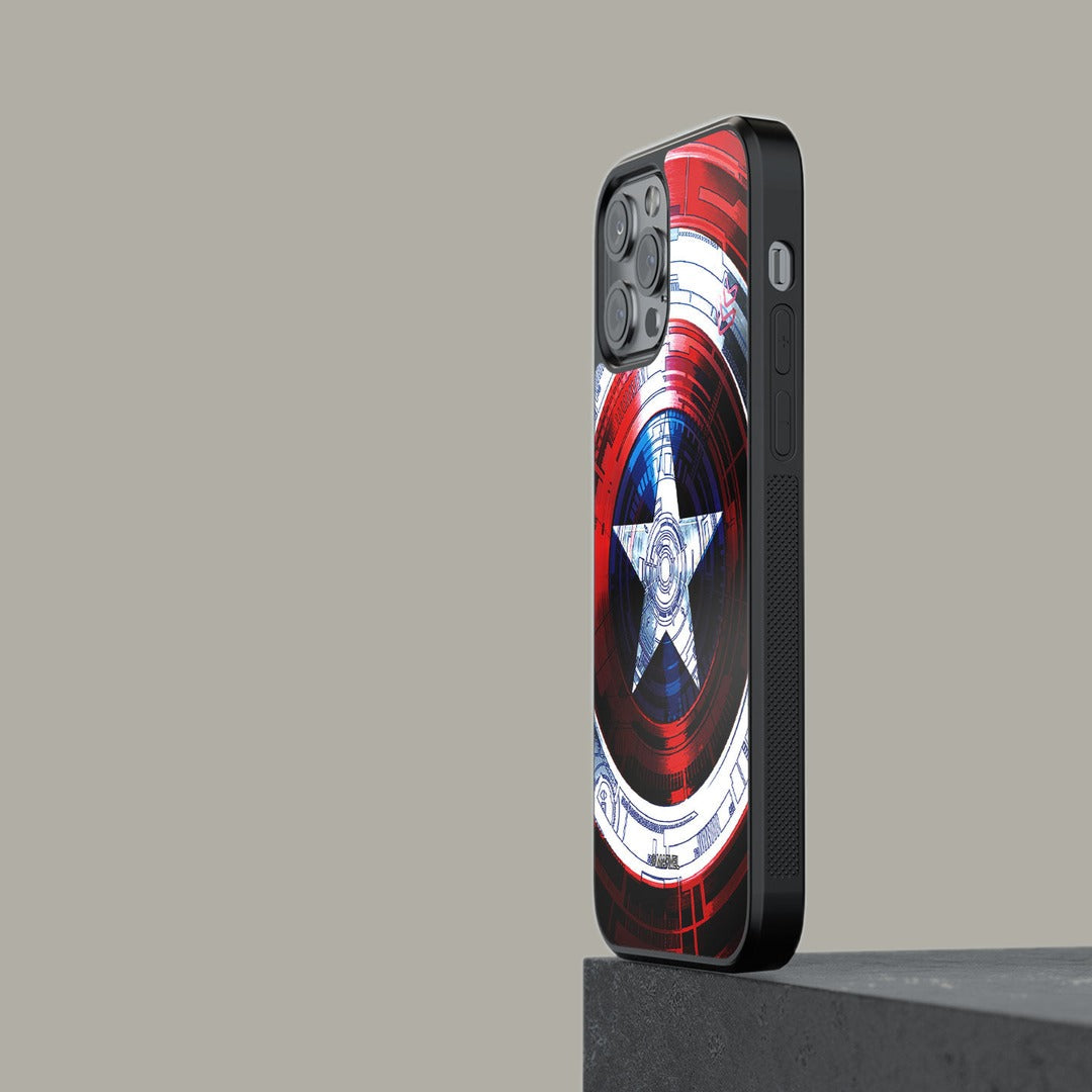 Captains Shield Decoded Glass iPhone Case for iPhone 12 Pro | Macmerise