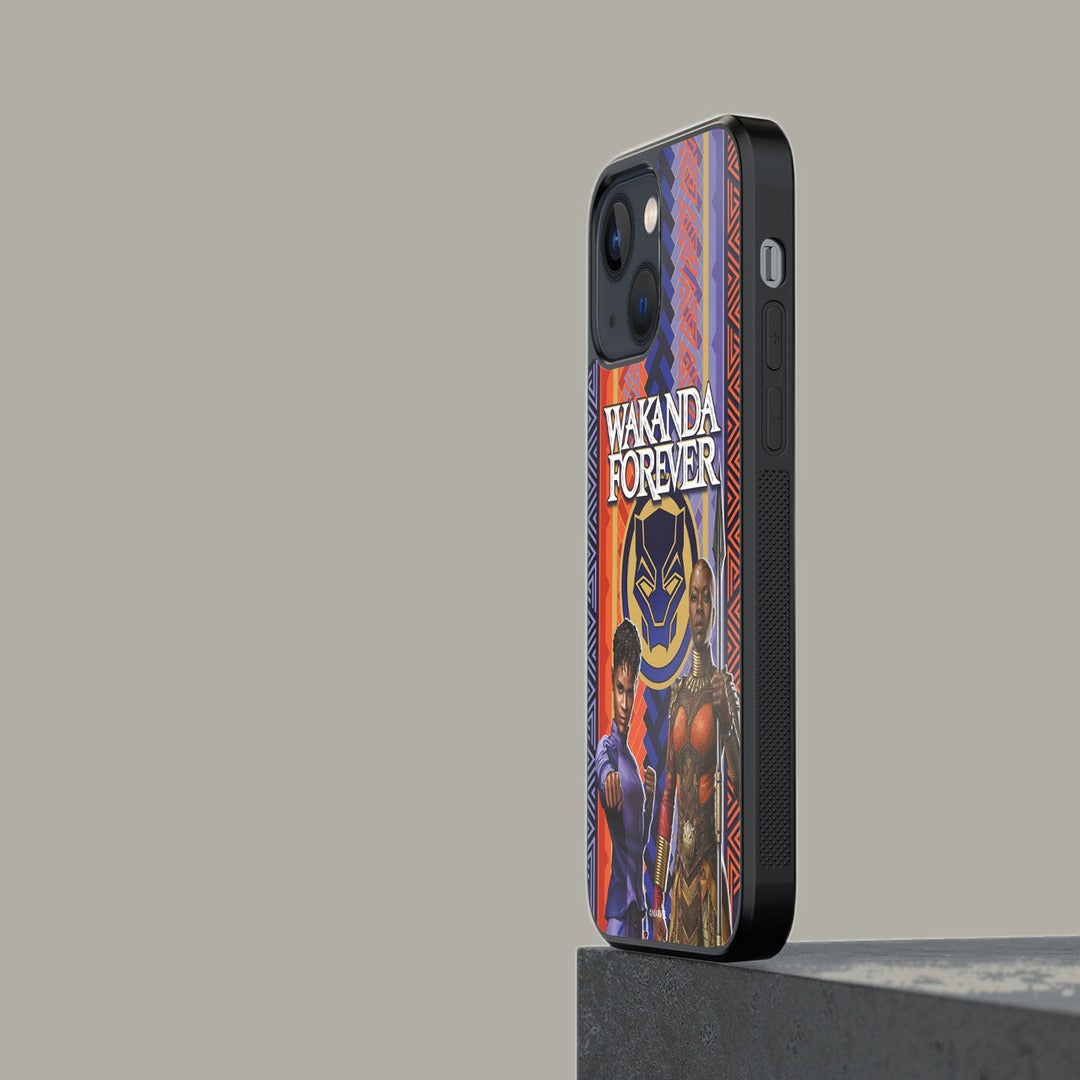 Wakanda Forever Shuri and Okoye Power Glass iPhone Case for iPhone 13 | Macmerise