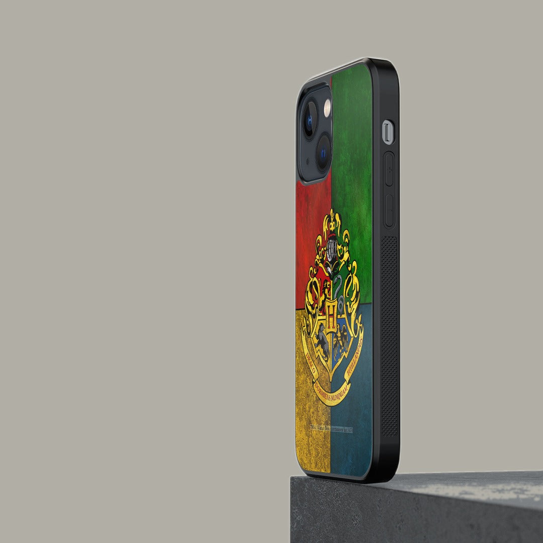 Hogwarts Sigil United Glass iPhone Case for iPhone 13 Mini | Macmerise